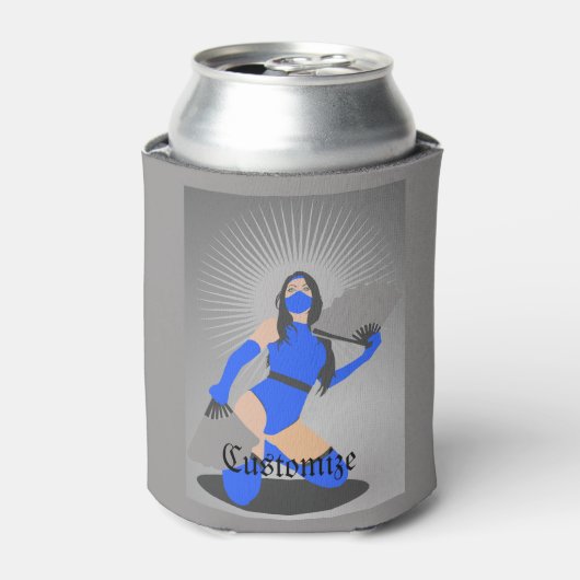 Gemaskerde Warrior Princess Thunder_Cove Blikjeskoeler (Blikje Voorkant)