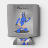 Gemaskerde Warrior Princess Thunder_Cove Blikjeskoeler (Achterkant)