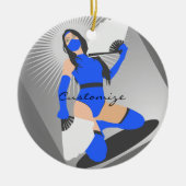 Gemaskerde Warrior Princess Thunder_Cove Keramisch Ornament (Voorkant)