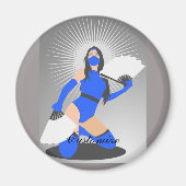 Gemaskerde Warrior Princess Thunder_Cove Magneet (Voorkant)