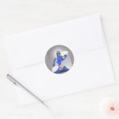 Gemaskerde Warrior Princess Thunder_Cove Ronde Sticker (Envelop)
