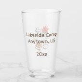 Gemat Marshmallow Campfire S'mores Summer Camp Glas (Achterkant)