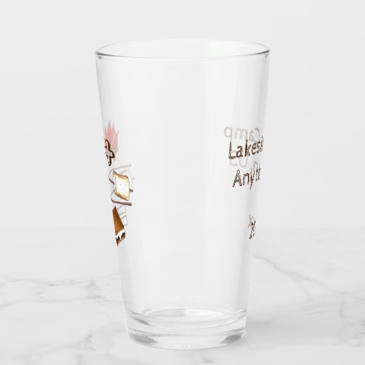 Gemat Marshmallow Campfire S'mores Summer Camp Glas (Links)