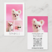 Gematigd Aangepast 4 QR-code voor fotocollage Visitekaartje (Voorkant / Achterkant)