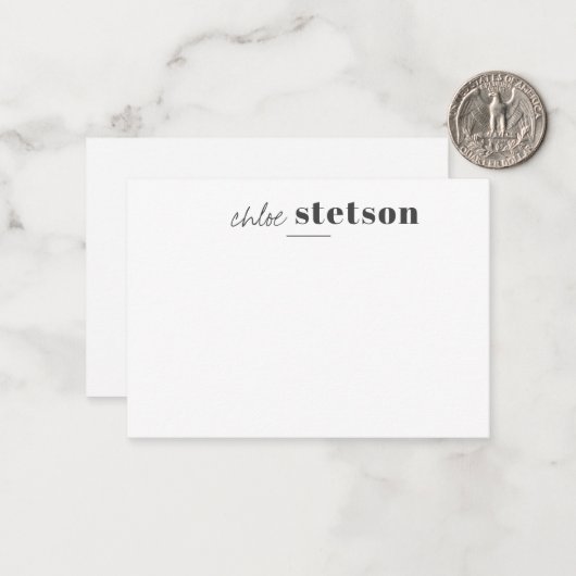 Gematigd Aangepast Notitiekaartje (Voorkant / Achterkant in situ)