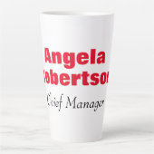 Gematigd eenvoudig, minimalistisch wit toevoegen n latte mok (Voorkant)