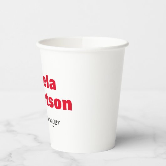 Gematigd eenvoudig, minimalistisch wit toevoegen n papieren bekers (Links)