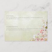 Gematigd fijn roze Roos Lily Green - details Informatiekaartje (Achterkant)