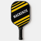 Gematigd geavanceerd zwart Gold, speciaal geperson Pickleball Paddle (Voorkant)