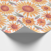 Gematigd geel en gekleurd zonnescherm cadeaupapier (Hoek)