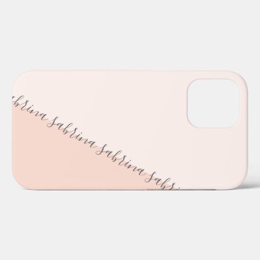 Gematigd gepersonaliseerd geometrisch zwart roze Case-Mate iPhone case (Achterkant (horizontaal))