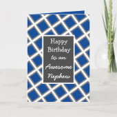 Gematigd gepersonaliseerd Happy Birthday Nephew Kaart (Voorkant)