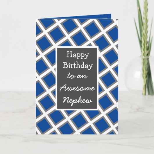 Gematigd gepersonaliseerd Happy Birthday Nephew Kaart (Voorkant)