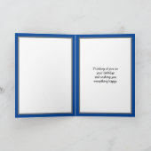 Gematigd gepersonaliseerd Happy Birthday Nephew Kaart (Binnen)