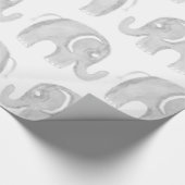 Gematigd grijs witte waterverf handbeschilderde ol cadeaupapier (Hoek)