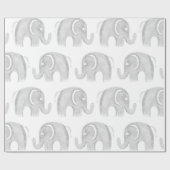 Gematigd grijs witte waterverf handbeschilderde ol cadeaupapier (Vlak)