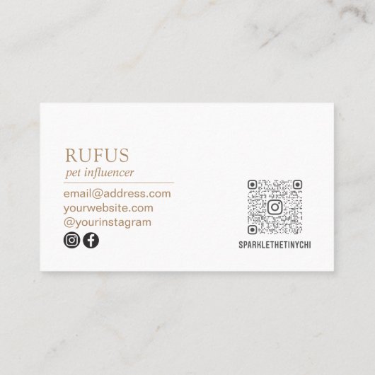 Gematigd - persoonlijk voeg Uw Code van QR van de  Visitekaartje (Achterkant)