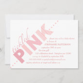 Gematigd roze babymeisje Modern Baby shower Kaart (Voorkant)