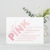 Gematigd roze babymeisje Modern Baby shower Kaart (Staand voorkant)