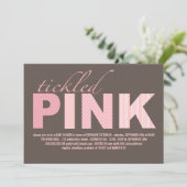 Gematigd roze babymeisje Modern Baby shower Kaart (Staand voorkant)