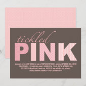 Gematigd roze babymeisje Modern Baby shower Kaart (Voorkant / Achterkant)