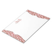 Gematigd Roze Choco Animal Print Girly aangepast Notitieblok (Schuin)