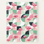 Gematigd Roze Flamingo Geometric Girly Persoonlijk Planner (Achterkant)