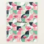Gematigd Roze Flamingo Geometric Girly Persoonlijk Planner (Voorkant)