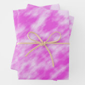 Gematigd roze witte abstracte daskleurstof inpakpapier vel (In situ)