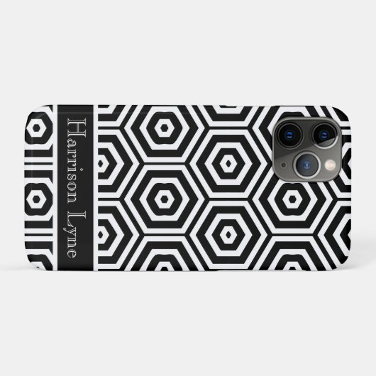 Gematigd, stijlvol zwart-wit Case-Mate iPhone case (Achterkant (horizontaal))