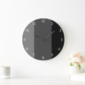 Gematigd zwart en grijs eenvoudig grote klok (Huis)