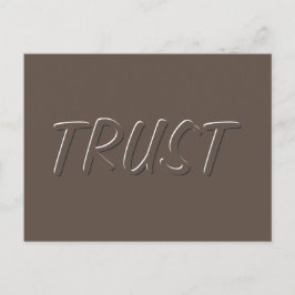 Gematigd Zwart en Wit Popping Word van het Vertrou Briefkaart