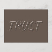 Gematigd Zwart en Wit Popping Word van het Vertrou Briefkaart (Voorkant)