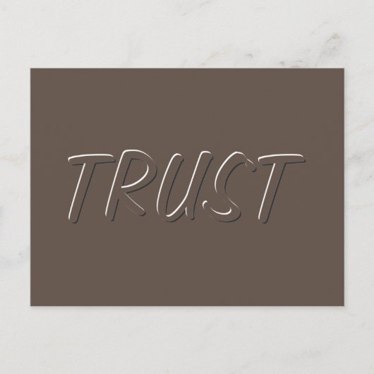 Gematigd Zwart en Wit Popping Word van het Vertrou Briefkaart (Voorkant)