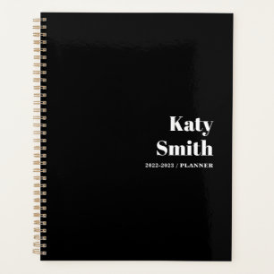 Gematigd zwart Type Wekelijks Maandelijks Begin Planner
