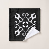 Gematigd zwart-wit abstract demask bad handdoek (Wasdoekje)