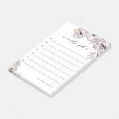 Gematigde Blush Pink Flowers Weekly Plan Notes (Schuin)