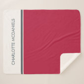 Gematigde Creberry Eenvoudige Persoonlijke Naam Sherpa Deken (Voorkant (horizontaal))