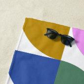 Gematigde geometrische vormen van Cute Modern Blue Strandlaken (In situ)