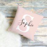 Gematigde gepersonaliseerde naam Monogram Pastel R Buitenkussen<br><div class="desc">Gematigde gepersonaliseerde naam Monogram Pastel Roze</div>