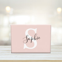 Gematigde gepersonaliseerde naam Monogram Pastel R