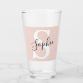 Gematigde gepersonaliseerde naam Monogram Pastel R Glas (Voorkant)