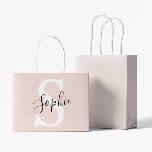 Gematigde gepersonaliseerde naam Monogram Pastel R Groot Cadeauzakje