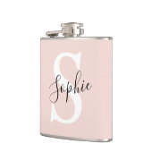 Gematigde gepersonaliseerde naam Monogram Pastel R Heupfles (Links)