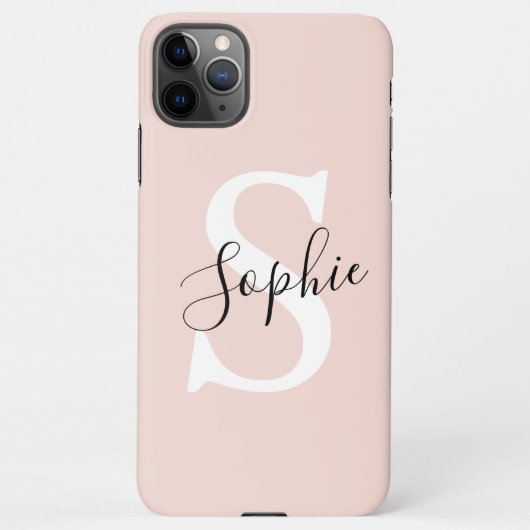 Gematigde gepersonaliseerde naam Monogram Pastel R iPhone Hoesje (Achterkant)