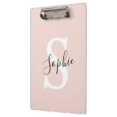 Gematigde gepersonaliseerde naam Monogram Pastel R Klembord (Links)