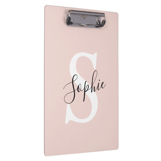 Gematigde gepersonaliseerde naam Monogram Pastel R Klembord (Rechts)