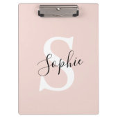 Gematigde gepersonaliseerde naam Monogram Pastel R Klembord (Voorkant)