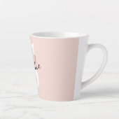 Gematigde gepersonaliseerde naam Monogram Pastel R Latte Mok (Rechts)