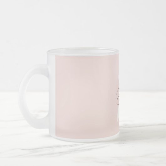Gematigde gepersonaliseerde naam Monogram Pastel R Matglas Koffiemok (Links)